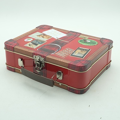 Large Group of International Coins and a Walkers Biscuit Tin