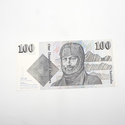 Australian One Hundred Cole/Fraser Paper Note, ZHV158472