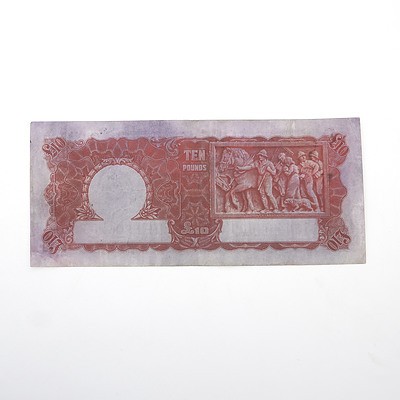 1949 Commonwealth of Australia 10 Pound Coombs / Watt Note, V18 088684