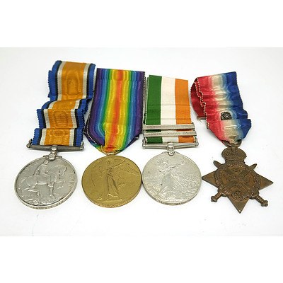 Four Medals Belonging to Pte E Frith, Including South Africa Medal 1901 and 1902, 1914 British Star, 1914-19 Medal and 1914-18 Medal