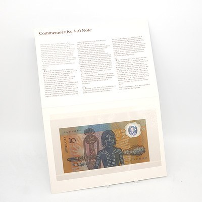 1988 Bicentennial Commemorative $10 Note and Folder, AA22001887