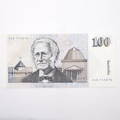 Australian Fraser/Cole $100 Paper Note, ZJQ145676