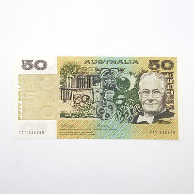 Australian Phillips/Wheeler $50 Paper Note, YAT538899