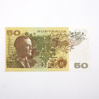 Australian Phillips/Wheeler $50 Paper Note, YAT538899