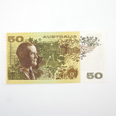 Australian Knight/Wheeler $50 Paper Note, YCK915302