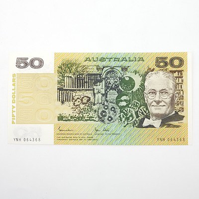 Australian Johnston/Stone $50 Paper Note, YNH064368