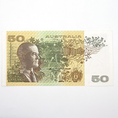 Australian Fraser/Evans $50 Paper Note, WTK729528