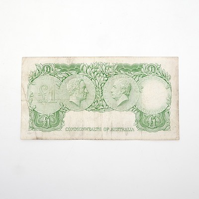 Commonwealth of Australia Coombs/Wilson One Pound Note, HJ24 469358