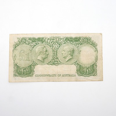 Commonwealth of Australia Coombs/Wilson One Pound Note, HB02 422863