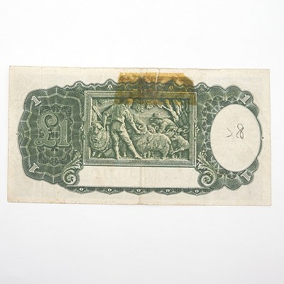Commonwealth of Australia Armitage/McFarlane One Pound Note, H61 102803