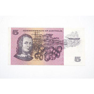 Scarce Commonwealth of Australia $5 Star Note, Phillips/Randall ZNC77692*