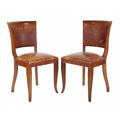 Good French Art Deco Solid Walnut Ten Person Extension Dining Suite Circa 1925