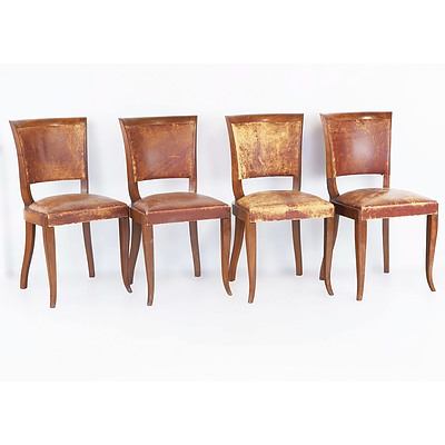 Good French Art Deco Solid Walnut Ten Person Extension Dining Suite Circa 1925