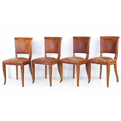 Good French Art Deco Solid Walnut Ten Person Extension Dining Suite Circa 1925