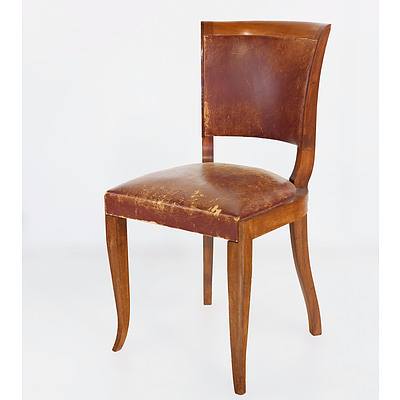 Good French Art Deco Solid Walnut Ten Person Extension Dining Suite Circa 1925