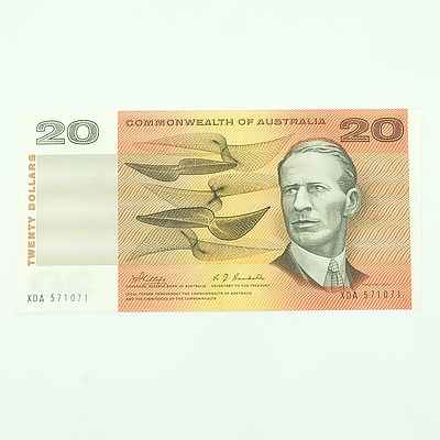 1968 Commonwealth of Australia Uncirculated Phillips/Randell $20 Note, XDA571071