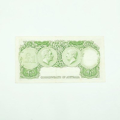 Commonwealth of Australia Queen Elizabeth II One Pound Banknote