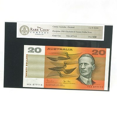 Australian Uncirculated $20 Johnston / Stone Paper Note, YKA877113