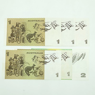 Group Australian paper Notes, Including Johnston/Stone $2 Note LPB929088,