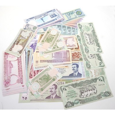 Large Group of Banknotes From Iraq, Iran and Afghanistan