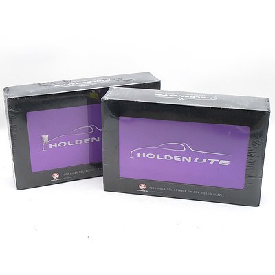 Two 1000 piece Holden Ute Collectable Tin Box Jigsaw Puzzle