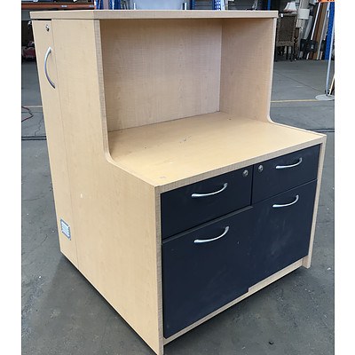 Beech Laminate Personal Storage & Filing Caddy