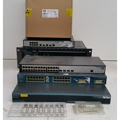 Bulk Lot of Assorted IT Equipment - Switches, Security Appliance & Networking Modules
