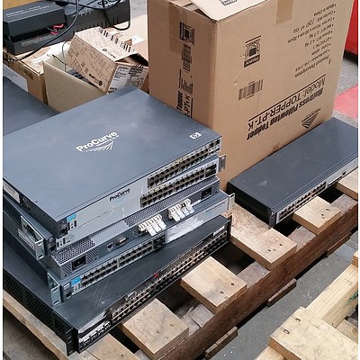 Bulk Lot of Assorted IT Equipment - Switches, Security Appliance & Networking Modules