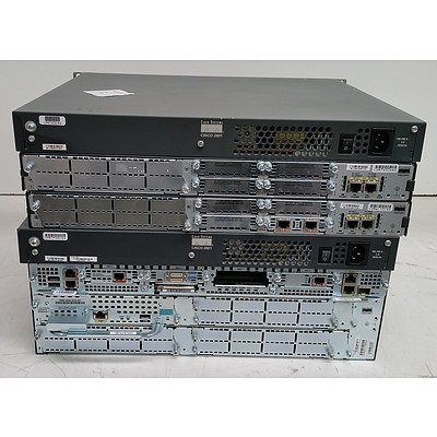 Cisco Systems 2800 Series & 3800 Series Integrated Service Routers - Lot of Five