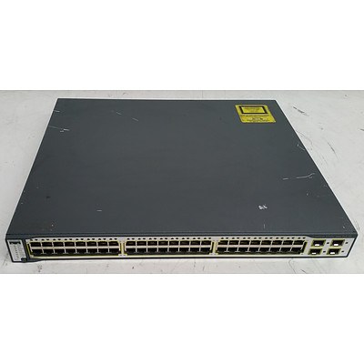 Cisco Catalyst (WS-C3750G-48PS-E V05) 3750G Series PoE-48 48-Port Gigabit Managed Switch