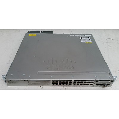 Cisco Catalyst (WS-C3850-24T-L V06) 3850-24 24-Port Gigabit Managed Switch