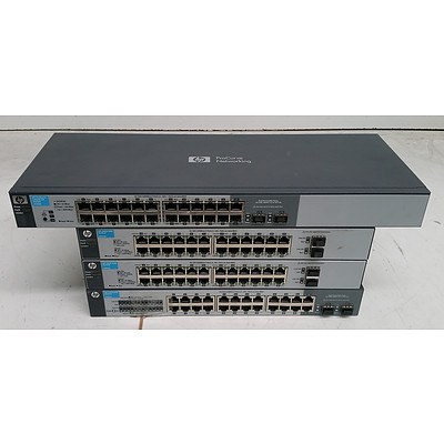 HP Assorted Network Switches - Lot of Four