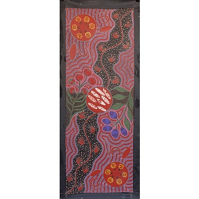 Marie Ramjohn (1953-) Prentie Tracks, Acrylic on Canvas, Unframed