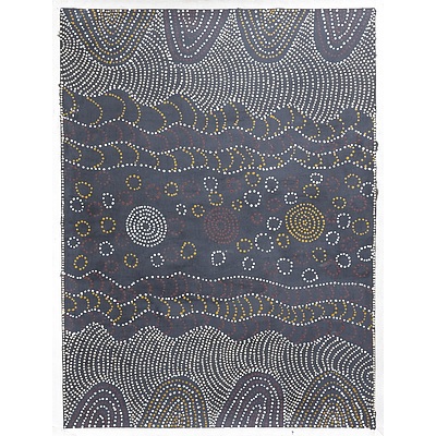 Lydia Young Nungurrayi (1992-) Acrylic on Linen, Unframed