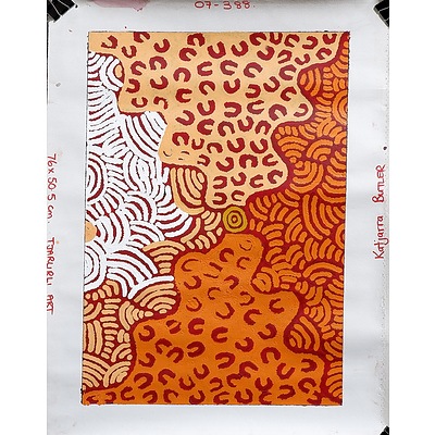 Katjarra Butler (1946-) Acrylic on Canvas, Unframed