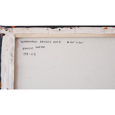 Eunice Yunurupa Porter (1948-) Womens Story 2005, Acrylic on Canvas