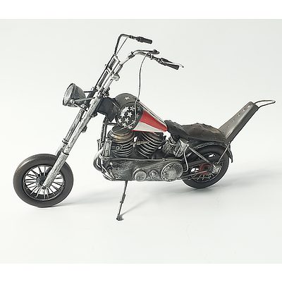 Three Tin Models of Classic Motorbikes