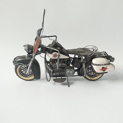 Three Tin Models of Classic Motorbikes