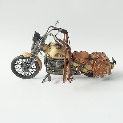 Three Tin Models of Classic Motorbikes