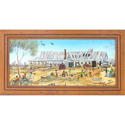 Vic Collins (1983-) Picnic at Kinchega Oil on Board