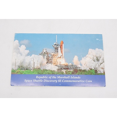 1988 Marshall Islands Space Shuttle Discovery Five Dollar Commemorative Coin