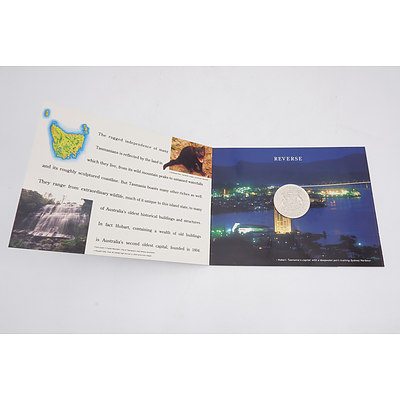 1991 Tasmanian Ten Dollar Silver Uncirculated Coin