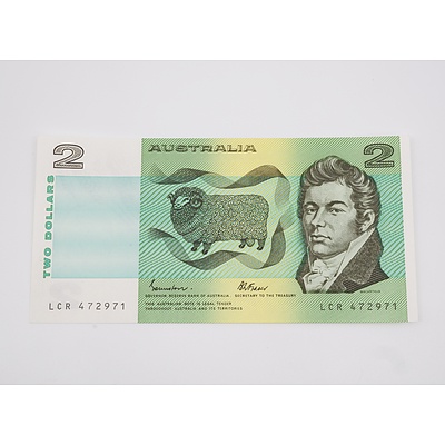 1985 Australian $2.00 Banknote Johnston/Fraser - Uncirculated