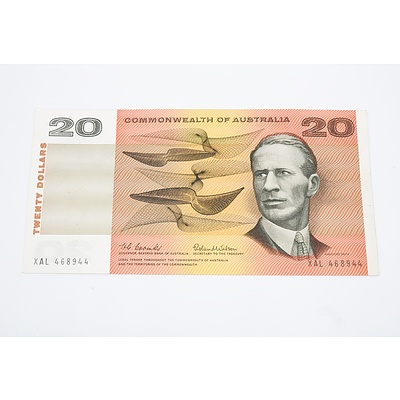 1966 Australian $20 Banknote Coombs/Wilson