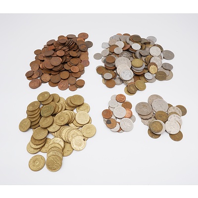 Large Group of Argentina, Australian, Hong Kong, Canadian and International Coins