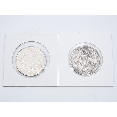 1942 Australian Florin and 1946 Australian Florin