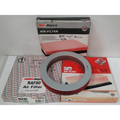 Repco Air Filters To Suit 0.990 Litre Suzuki Swift/Holden Barina(1985 - 1988) - Lot of 28 - New