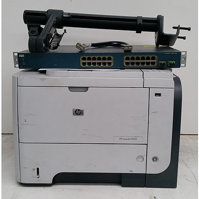 Bulk Lot of Assorted IT & Office Equipment - Printer, Fax Machine & Monitor Arms