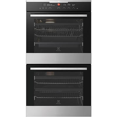 Electrolux EVE636SC 60cm Multi Function Built In Electric Double Oven with IOI Controller - RRP $2,406 - Brand New