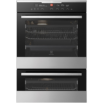Electrolux EVE626SC 60cm Multi Function Built In Electric Duo Oven with IOI Controller - RRP $1,824 - Brand New